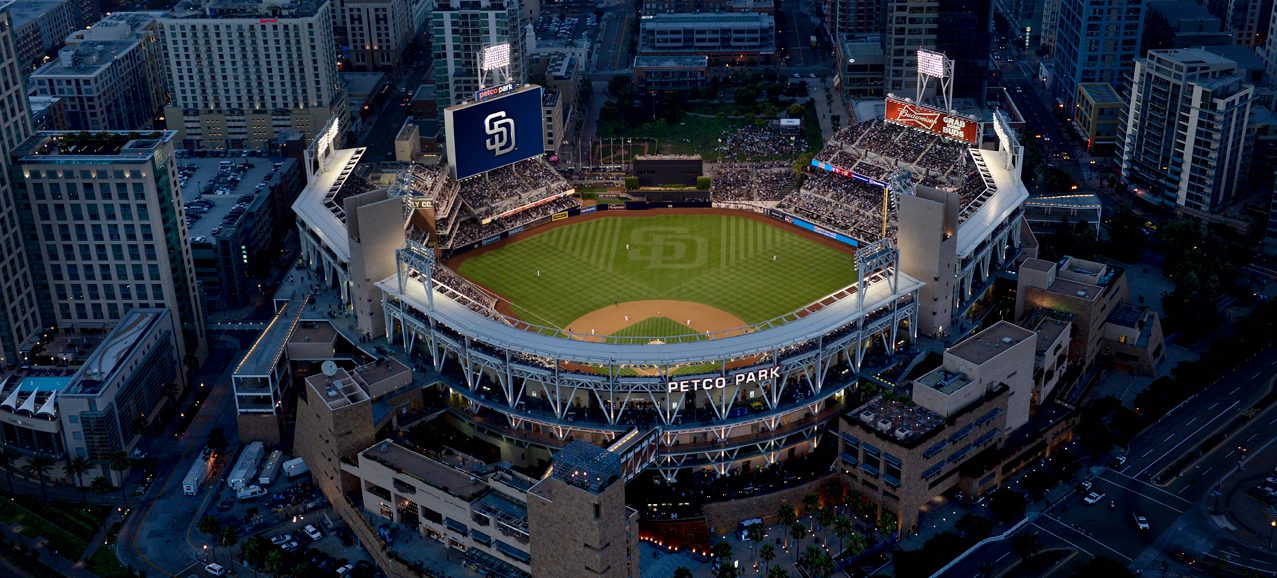2015_Exterior shot of San Diego, CA baseball stadium 2015_Exterior shot of San Diego, CA baseball stadium