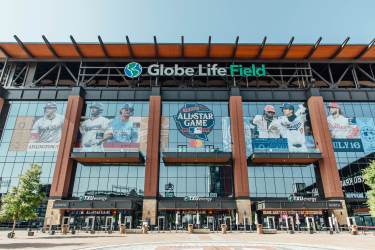 Exterior shot of Globe Life Field 