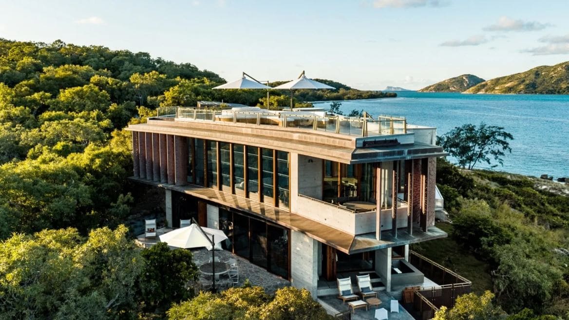 Exterior shot of House at Lizard Island aerial view