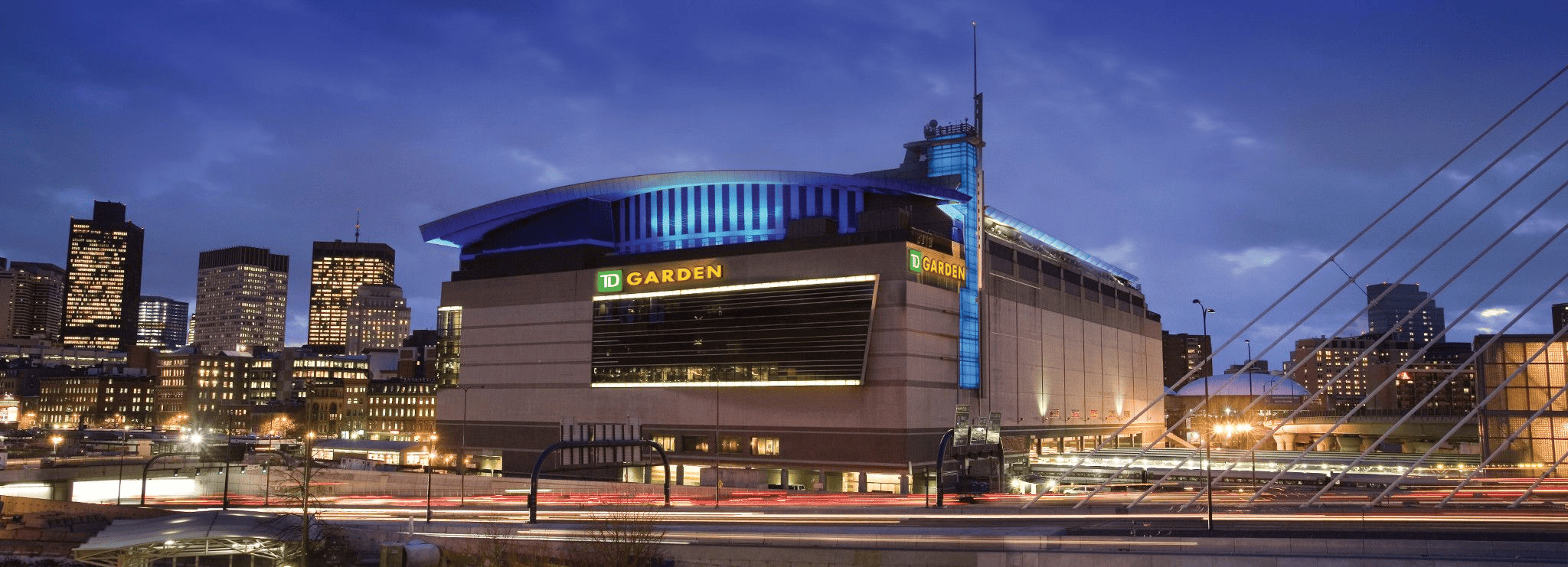 Exterior shot of TD Garden in Boston MA