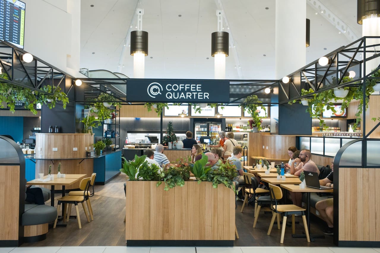 Interior shot of Coffee Quarter Perth Airport