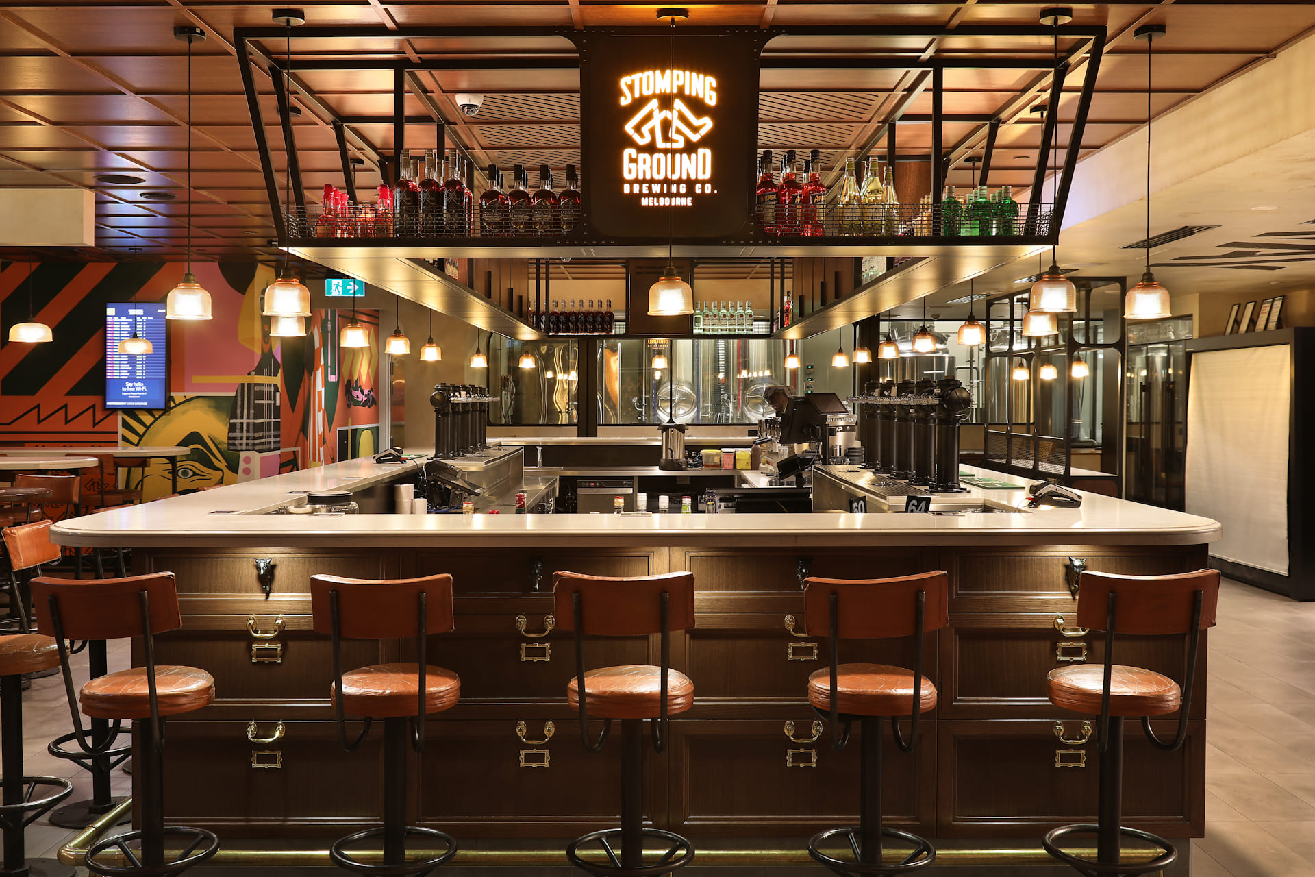 Interior shot of Stomping Ground Melbourne Airport