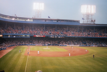 Interior shot of stands at Tiger Stadium baseball 1995