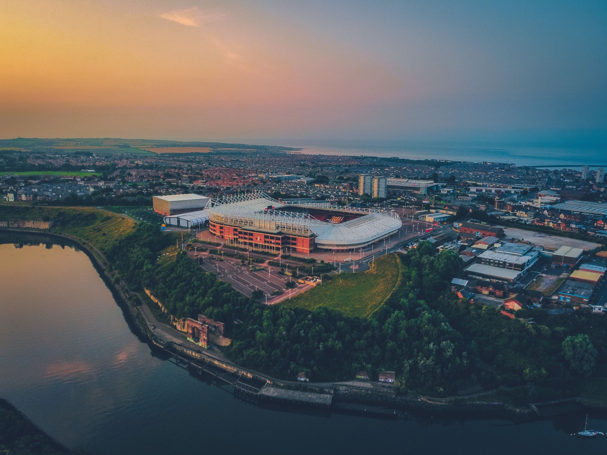 Exterior shot of Stadium of Light in Sunderland